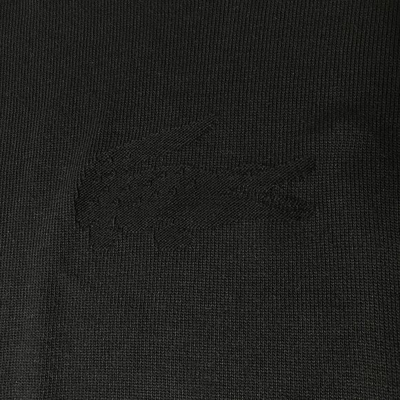 Lacoste Big Logo Wool Mark Blend Laine Vierge Black Sweater Size 16 Large - Picture 6 of 14